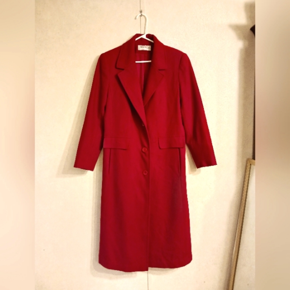 Elegant Red Trench Coat